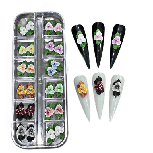 HaFloNa- Enhance Your Artistic Projects with 15 Unique 3D Acrylic Flowers Handmade - Short & Medium Size Set 24 | Exquisite Floral Accents for Crafts and Designs (Enternal Love 1)