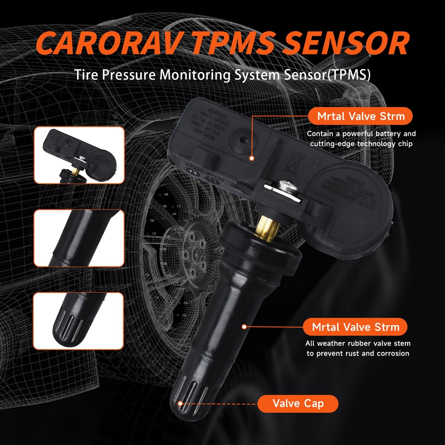 ATURMC Set of 4 TPMS Sensor Tire Pressure Monitoring Sensor 315MHz Compatible with Subaru Lion Outback B9 Chipeng OEM - Replaces# 28103AG00A