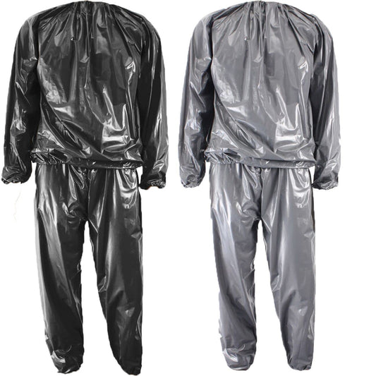 Swibow Heavy Duty Sauna Suit Men Women Weight Loss Exercise Slim Gym Fitness Workout Anti-Rip Sweat Sauna Suits (Black, L)