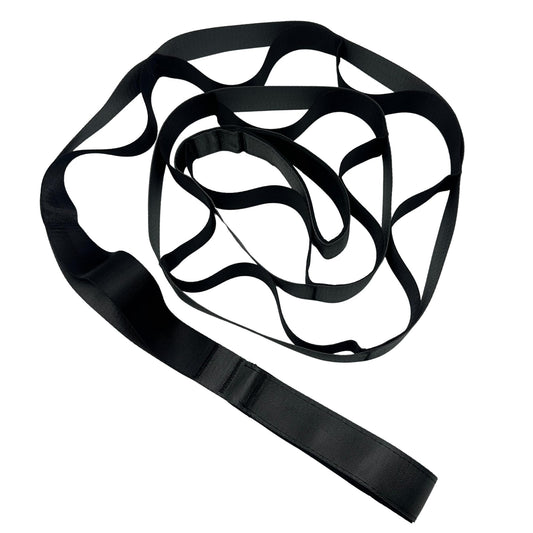 Non-Elastic Physical Therapy Stretching Strap with 12 Loops – Heavy-Duty Stretch Strap for Flexibility & Injury Recovery | Premium Yoga Strap with Comfortable Padded Handles