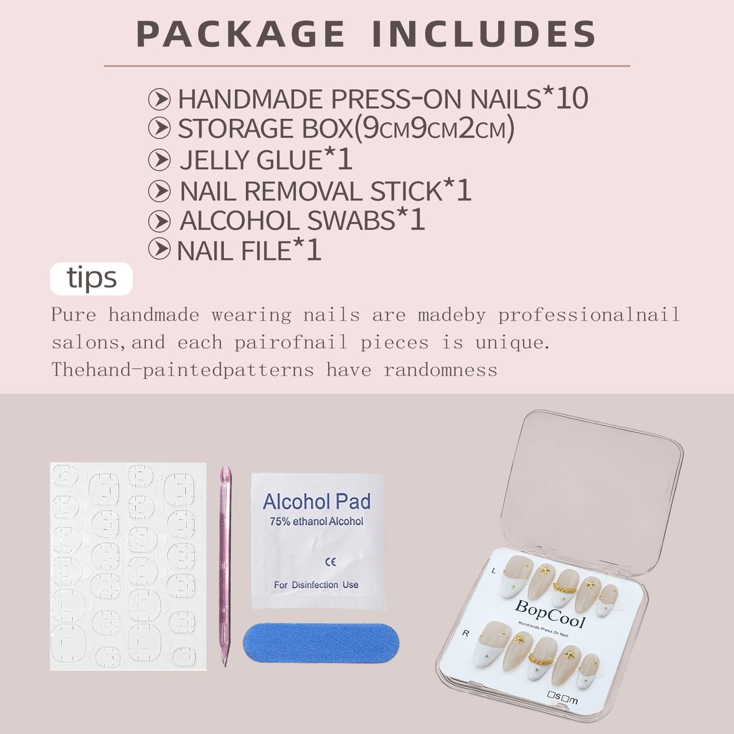 Handmade Press on Nails – Reusable False Nails with Leopard Print French Design, Gradient Tropical 3D Flower Art, Medium Almond Shaped Fake Nails (10PCS-M)