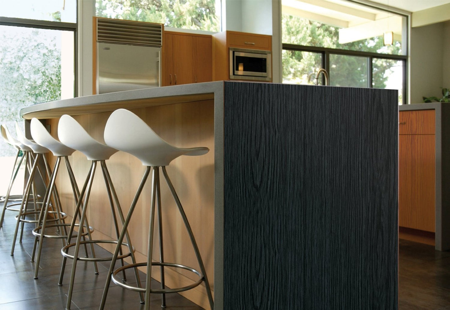 VViViD Black Wood Grain Faux Finish Textured Vinyl Wrap Roll Sheet Film DIY No Mess Easy to Install Air-Release Adhesive (100ft x 48 Inch)