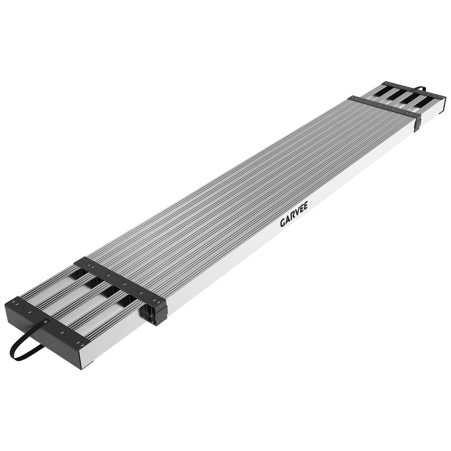 Garvee Aluminum Work Plank with Anti-Slip Texture, 9-15 ft Telescoping Plank, 440 Lb Capacity Heavy-Duty Scaffolding Platform, Portable Ladder Accessory for Indoor & Outdoor Work