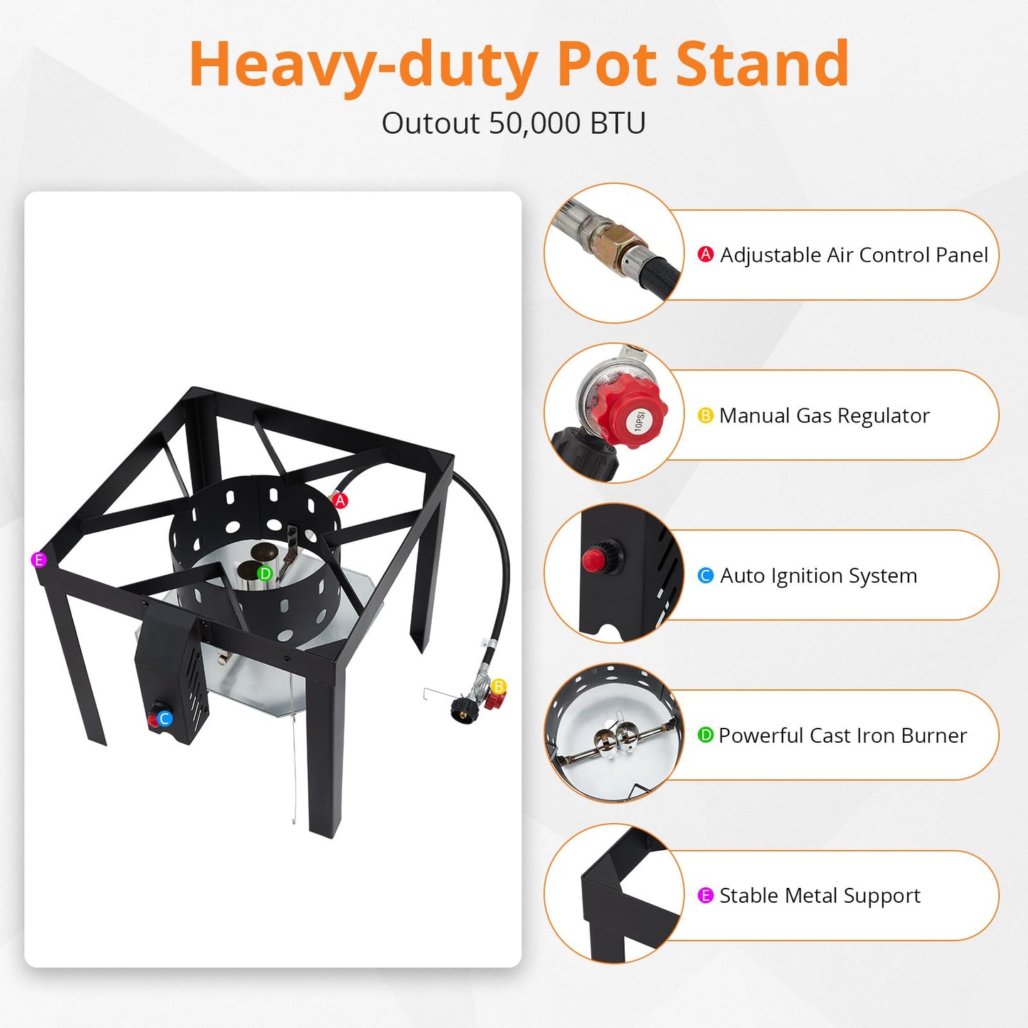 100 Qt Seafood Boil Pot, ACONEE Aluminum Crawfish Boiler w/Steam/Boil Basket & Strainer, 110000 BTU Propane Stove Burner with Lifting Hook, 10 PSI Regulator, Outdoor Cooking Shrimp Crab Boiler