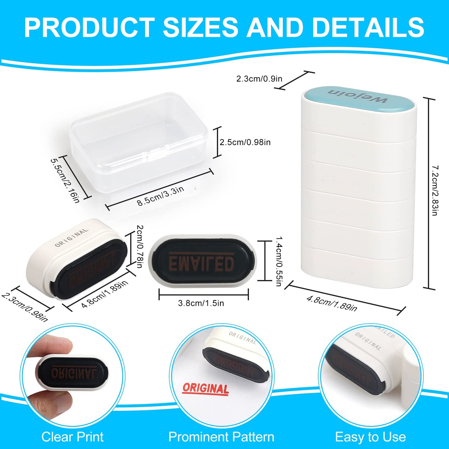 Office Supplies Set, Self Inking Stamps for Office Use Set, Pre-Inked Rubber Stamp of “Paid Copy Entered Scanned Approved Posted Denied Urgent Accepted Completed” for Business Accounting Finance