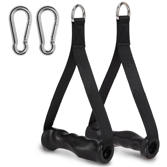 Exercise Handles - Ergonomic Gym Attachments for Cable Machine, Resistance Band Handles, Non-Slip D Handle Cable Attachment - Cable Handles for Pilates Strength Training Home & Public Gym (370 LBS)