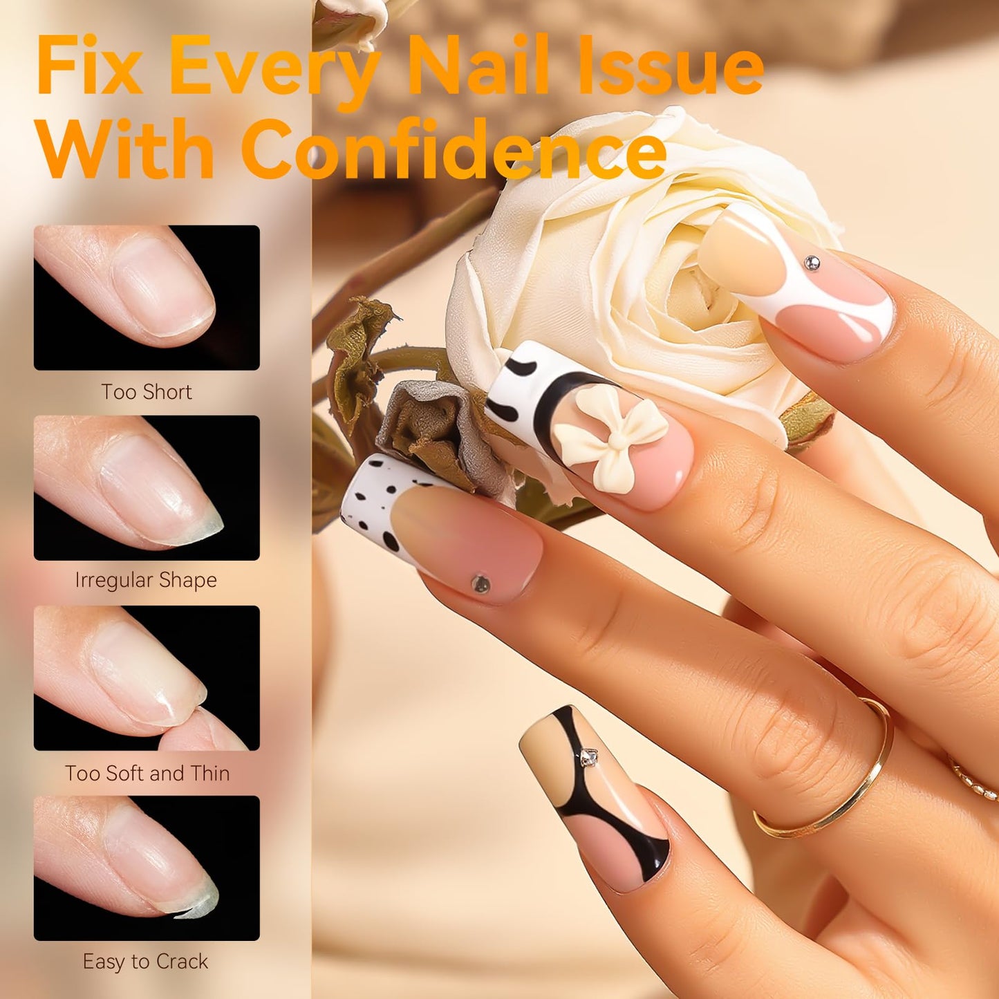 Makartt Square Nail Tips: 510pcs Full Cover Medium Square Fake Nails, 15 Sizes Soft Gel Half Matte Pre-shape Soak Off for Press on Nails DIY for Extension No Crease Acrylic Nail Manicure Salon Home