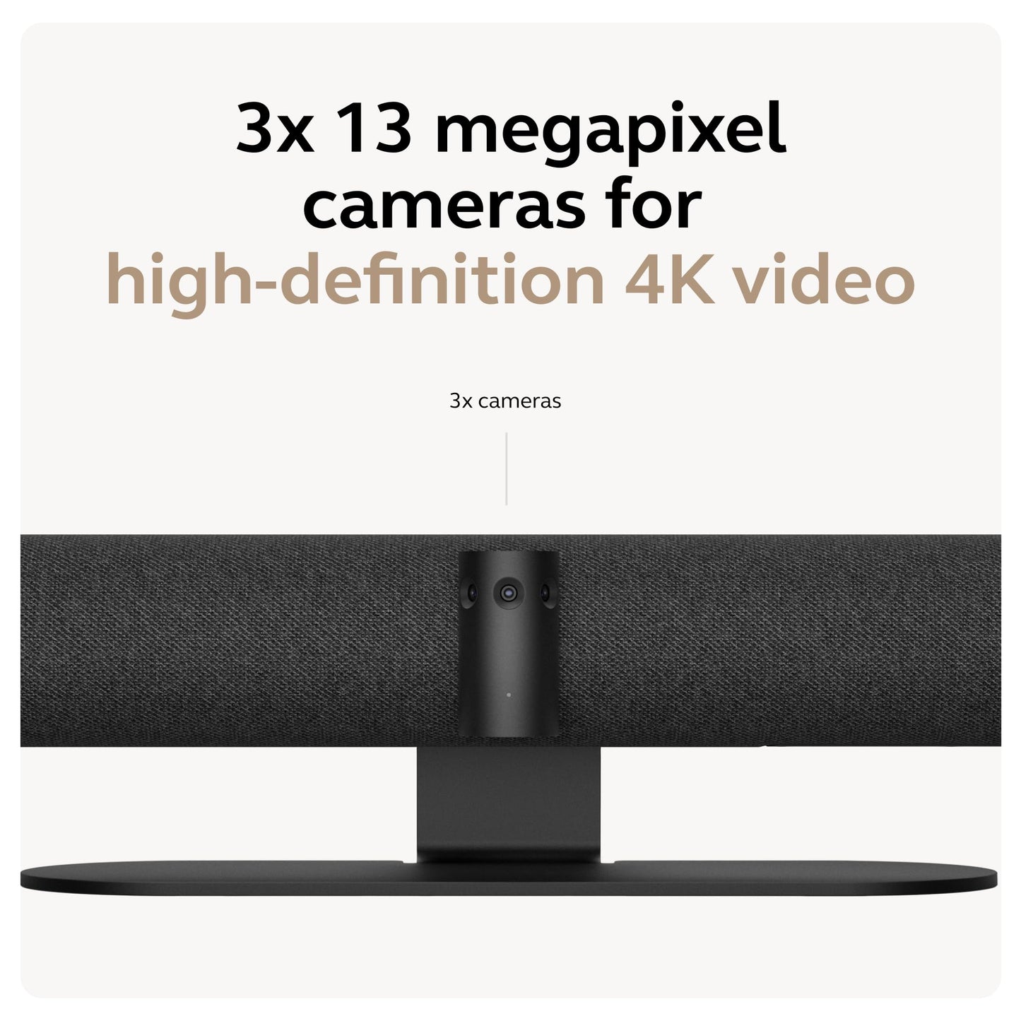Jabra PanaCast 50 Video Bar System - All-in-one Meeting Room Solution, Audio bar, 180° Full-Room Webcam, Intelligent AI-Enabled Features, and PanaCast Control Touchscreen - All Platforms - Black