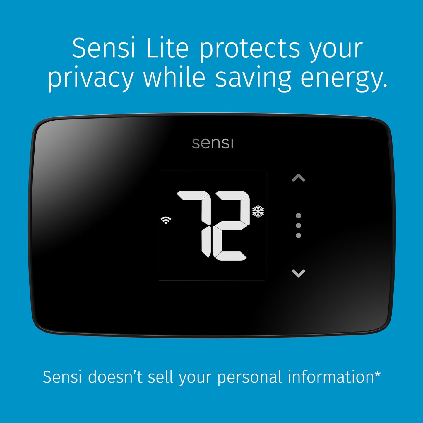 Sensi Lite Smart Thermostat, Programmable, WiFi, Easy DIY, Works With Alexa, ENERGY STAR Certified, ST25, Most Systems C-Wire Not Required, C-Wire needed with Heat/Cool Only & Heat Pump System – Black