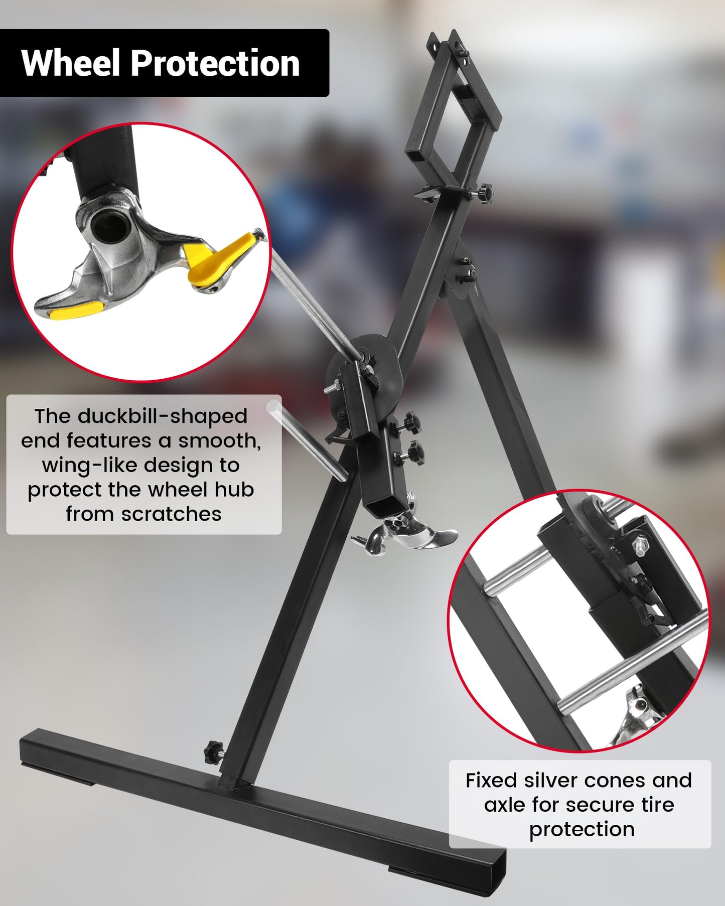 Krysolad Street Bike Motorcycle Tire Changer Kit, Portable Tire Changer with Duck Head, 12''-21'' Tire Change, Fit for Street, Cruiser, Touring, Adventure Bikes