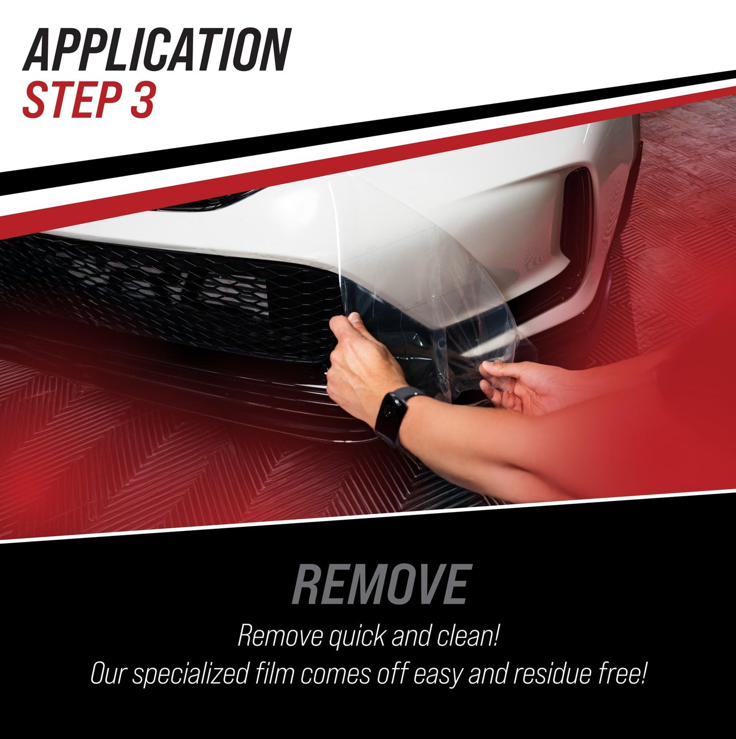 [TRACK ARMOUR] 12'' x 300' - Temporary Paint Protection Film for Car, Truck or Motorcycle. Clear Adhesive Film to Protect Paint, Clear Bra or Wrap for Track Days, Road Trips and Off-Roading