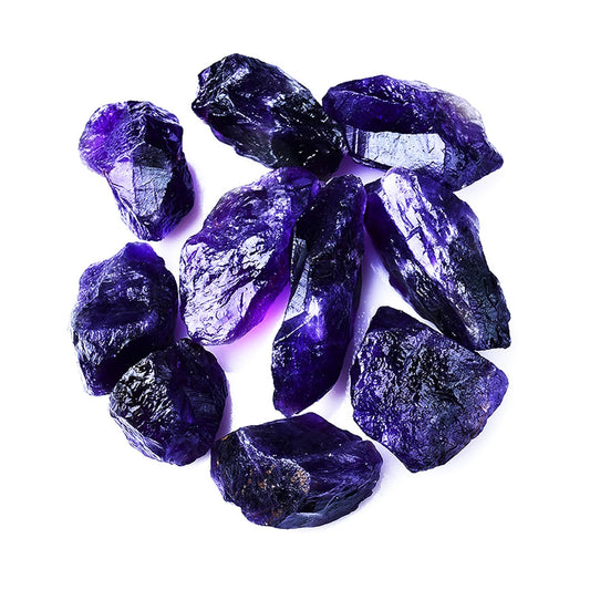 Raw Crystals, Large 1.2-2.0" Healing Crystal Natural Rough Stones for Intuition,Chakra,Meditation,Decoration,Polishing,Energy Work (Dark Amethyst, 3.5oz-1.2-2.0"raw Crystals)