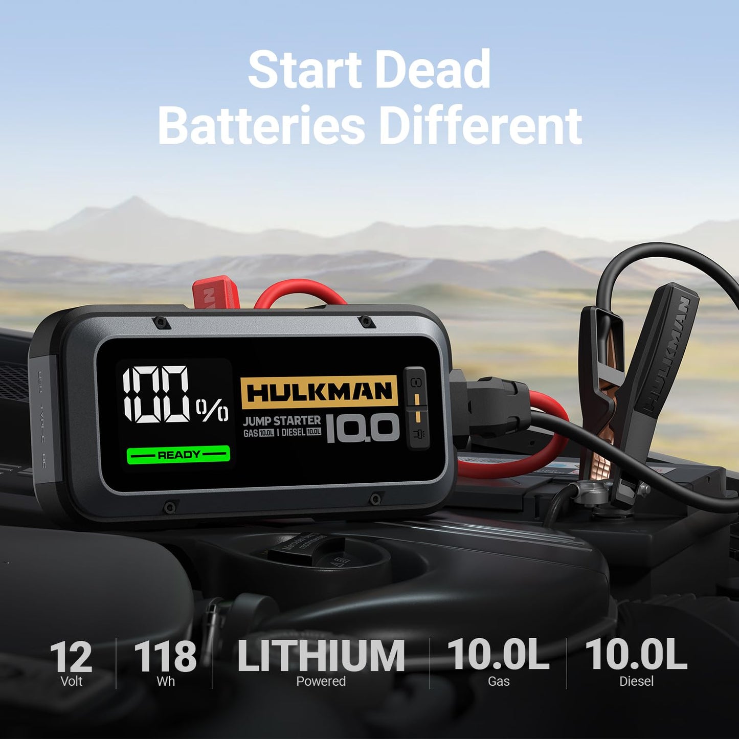 HULKMAN Alpha 100 with -40℉ Preheat Tech Smart Portable Jump Starter with Alpha Bag Max EVA Protection Case