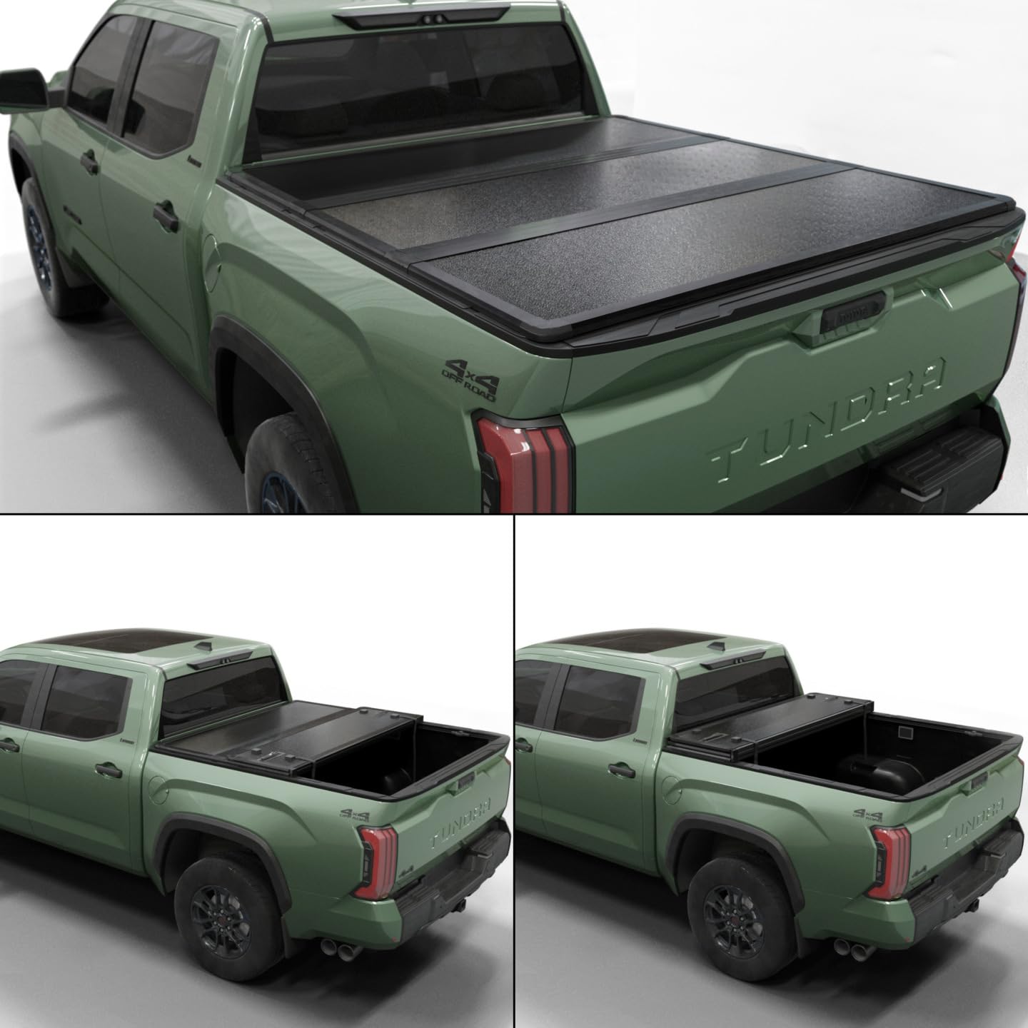 Toptiny Hard Folding Truck Bed Tonneau Cover HTF034 Fits 2022-2026 Toyota Tundra 5‘6" Bed w/OE Rail System (66.7")