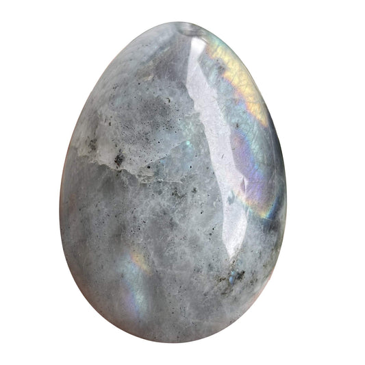 favoramulet Polished Stone Egg for Easter Day, Palm/Pocket/Worry Enegry Healing Crystal Display Sphere Figurine Fengshui, Moonstone 1.8" x 1.3"