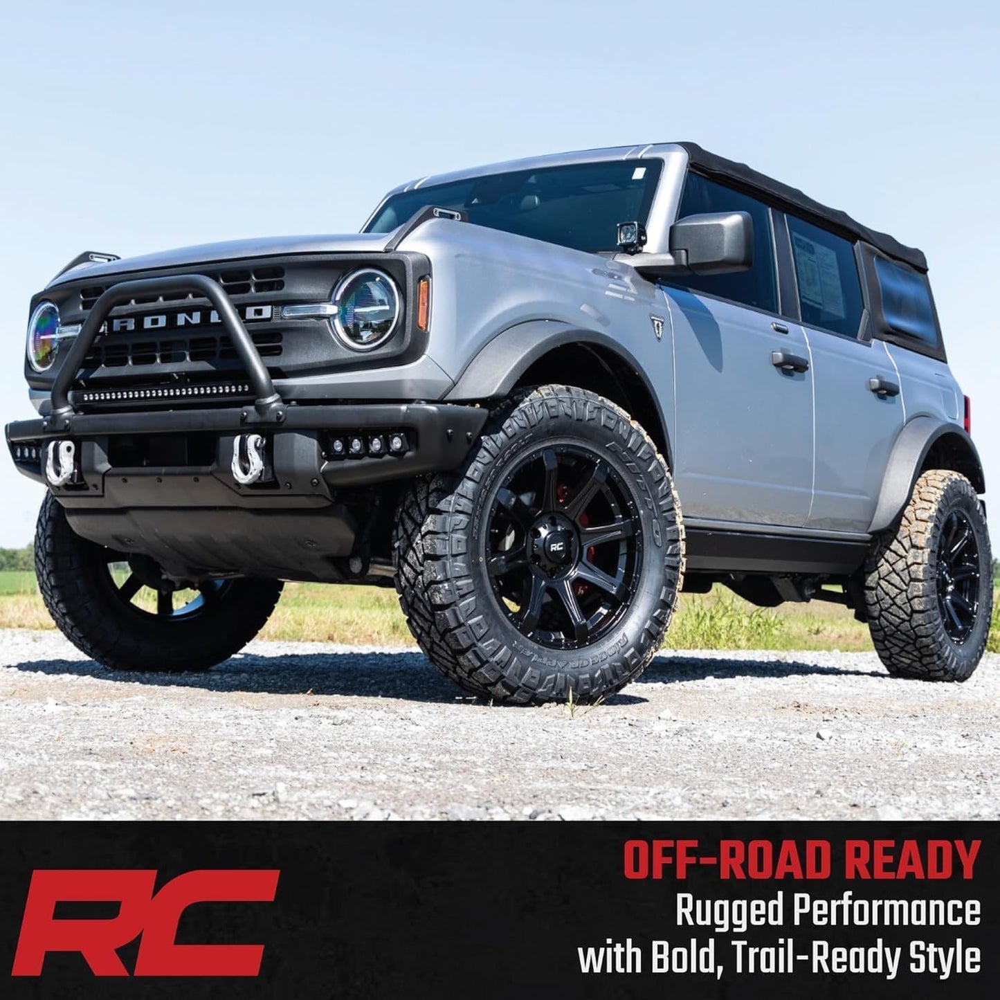 Rough Country 81 Series 20x9 Wheel - 6x5.5" Bolt Pattern, 0mm Offset, One-Piece Aluminum, Semi-Gloss Black Off-Road RIm for Trucks, Jeeps, SUV