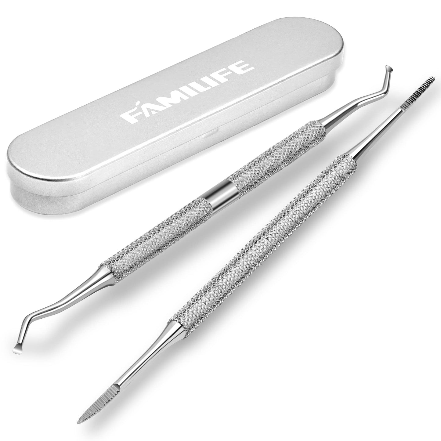 Manicure Set, Familife Manicure Kit Manicure Set Professional Nail Clippers for Women Nail Grooming Kit Stainless Steel and 100% Stainless Steel Ingrown Toenail File and Lifter Double Sided Tool