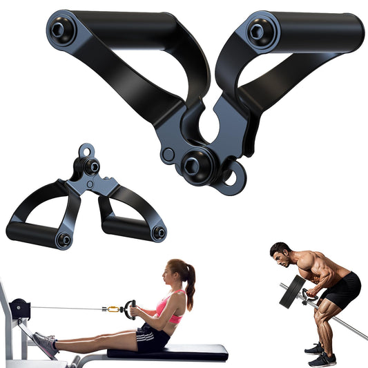 V Bar Landmine Attachment - T Bar Row Handle for Olympic Barbell, Multi-Grip V-Handle with Non-Slip Rubber Grip for Landmine Exercises, Seated Rows, Face Pulls, Strength Training (Fits 1" & 2" Bars)