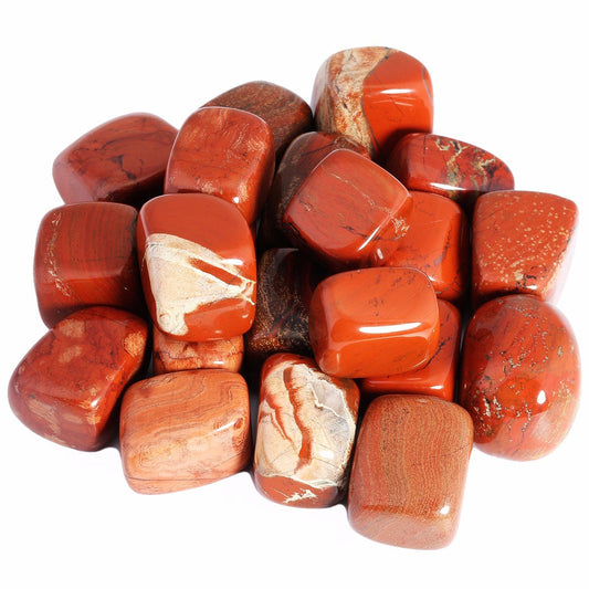 Rockcloud 1 lb Tumbled Polished Stones Gemstone Supplies for Wicca,Reiki,Healing Crystal,Red Jasper