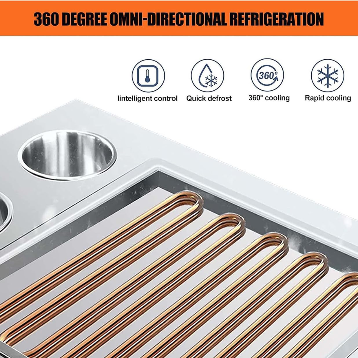 Rolled Ice Cream Machine, Stainless Steel Stir-Fried Ice Cream Roll Maker - 220W Commercial Yogurt Fry Ice Cream Machine for Dessert Shop
