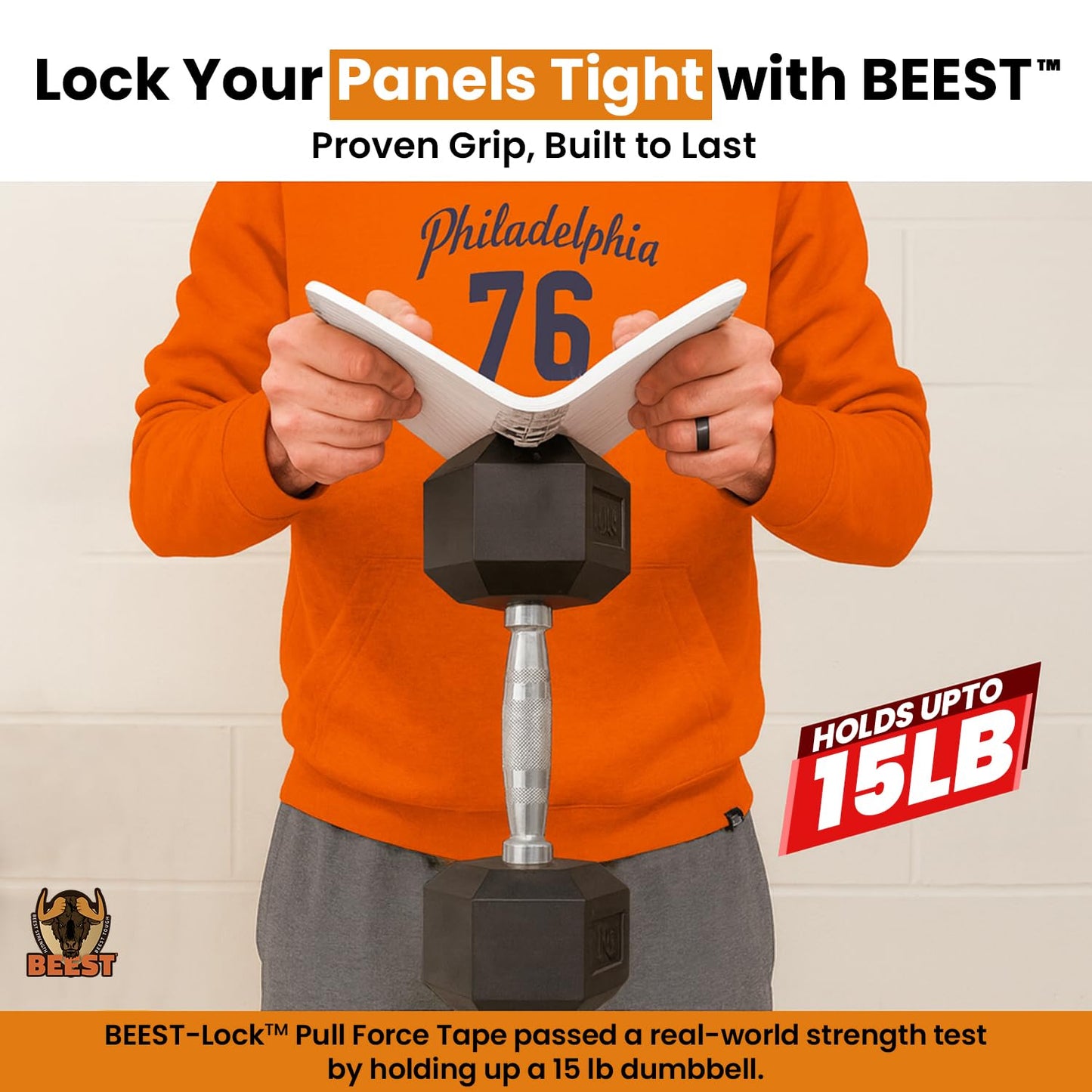 BEEST FULLSTOP Garage Door Insulation Kit - 16x7 & 16x8ft Double Garage Door Insulation Panels - 16 Pre-Cut 24x48 Foam-Core Panels w/ Tape, Cutter & Squeegee - Easy DIY For Instant Temperature Control
