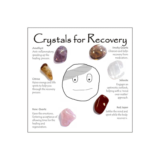 Healing Crystals for Strength and Recovery, Self Care Crystal Set for Positive Energy and Encouragement, Thinking of You Get Well Soon Gifts for Women Men Friends Family