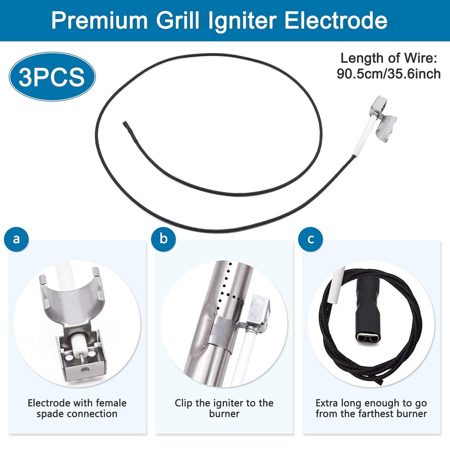 Criditpid Stainless Steel Grate & Emitter Plate, Burners & Ignitors, Heat Tents & Carryover Tubes Kit Replacement for Charbroil 463247412 463257110 463247009 463247109 463225312 463270909 Gas Grill.