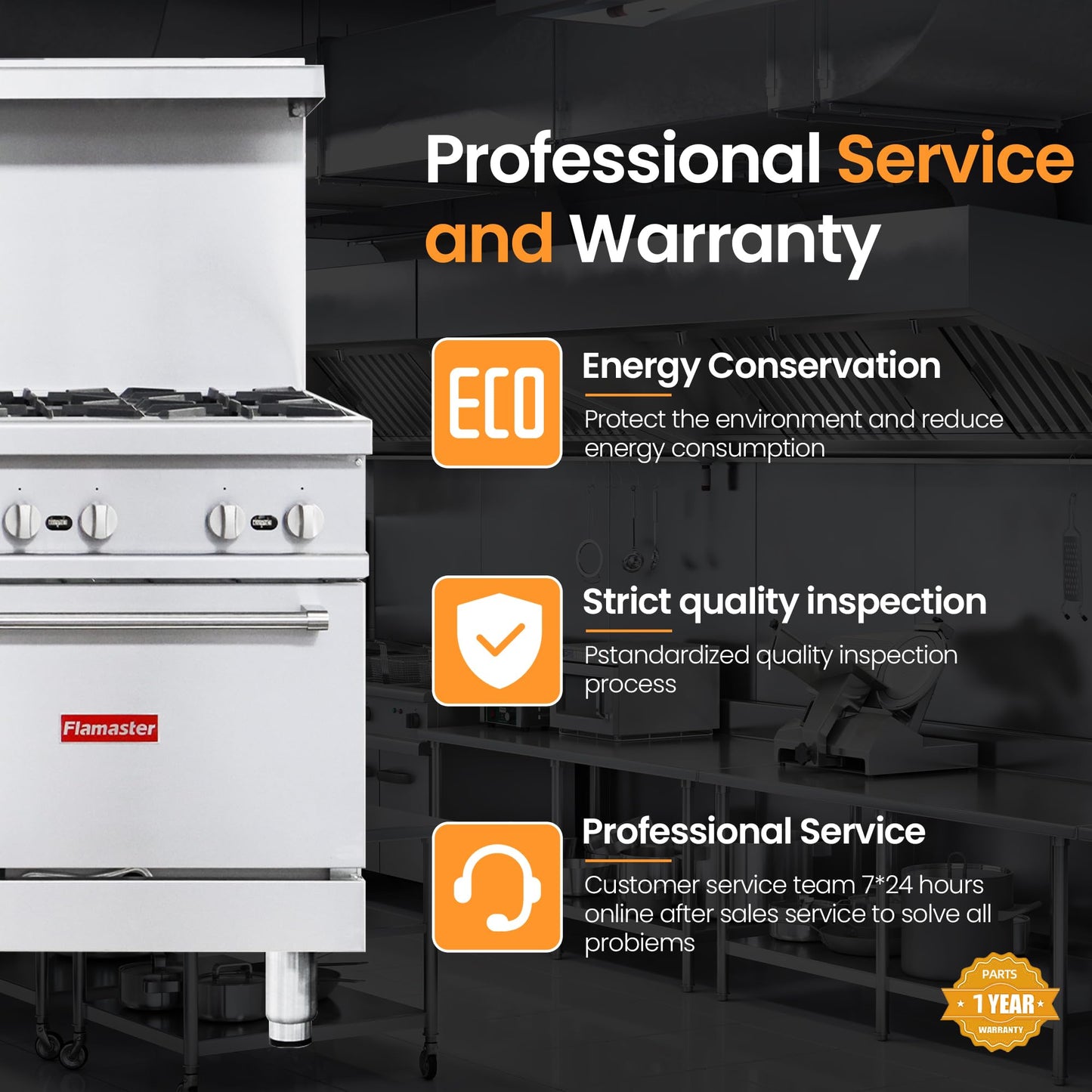 Commercial 60" Gas Range with Oven, 10 Open Burners and Under Full Size Oven 300000 BTU & 33000 Static Oven,NG/LPG Conversion kit, Manual Gas Valve,Freestanding Gas Range for Restaurants