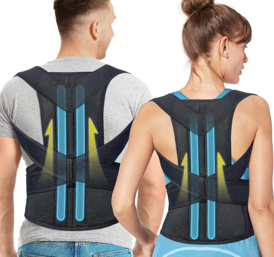 Fitsupport Back Brace Posture Corrector for Women and Men Back Lumbar Support Shoulder Posture Support for Improve Posture Provide and Back Pain Relief Medium(Pack of 1)