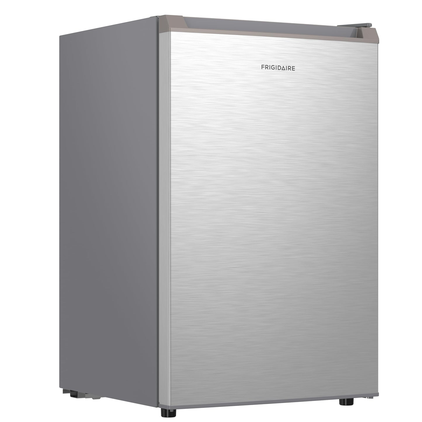 Frigidaire Mini Refrigerator, Compact Freezer Compartment, Adjustable Thermostat Control, Reversible Door, Contemporary Series, 4.5 cu ft, Platinum