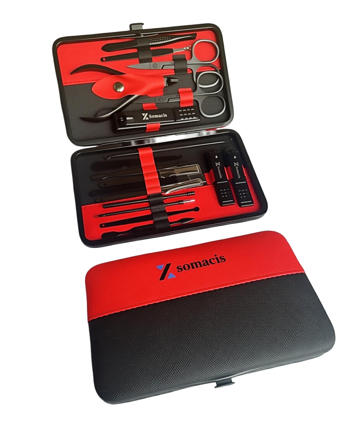 Manicure Set Professional Nail Clipper Kit-18pcs Stainless Steel Manicure&Pedicure Kit,Nail Care Tools Grooming kit with Luxurious Travel Case