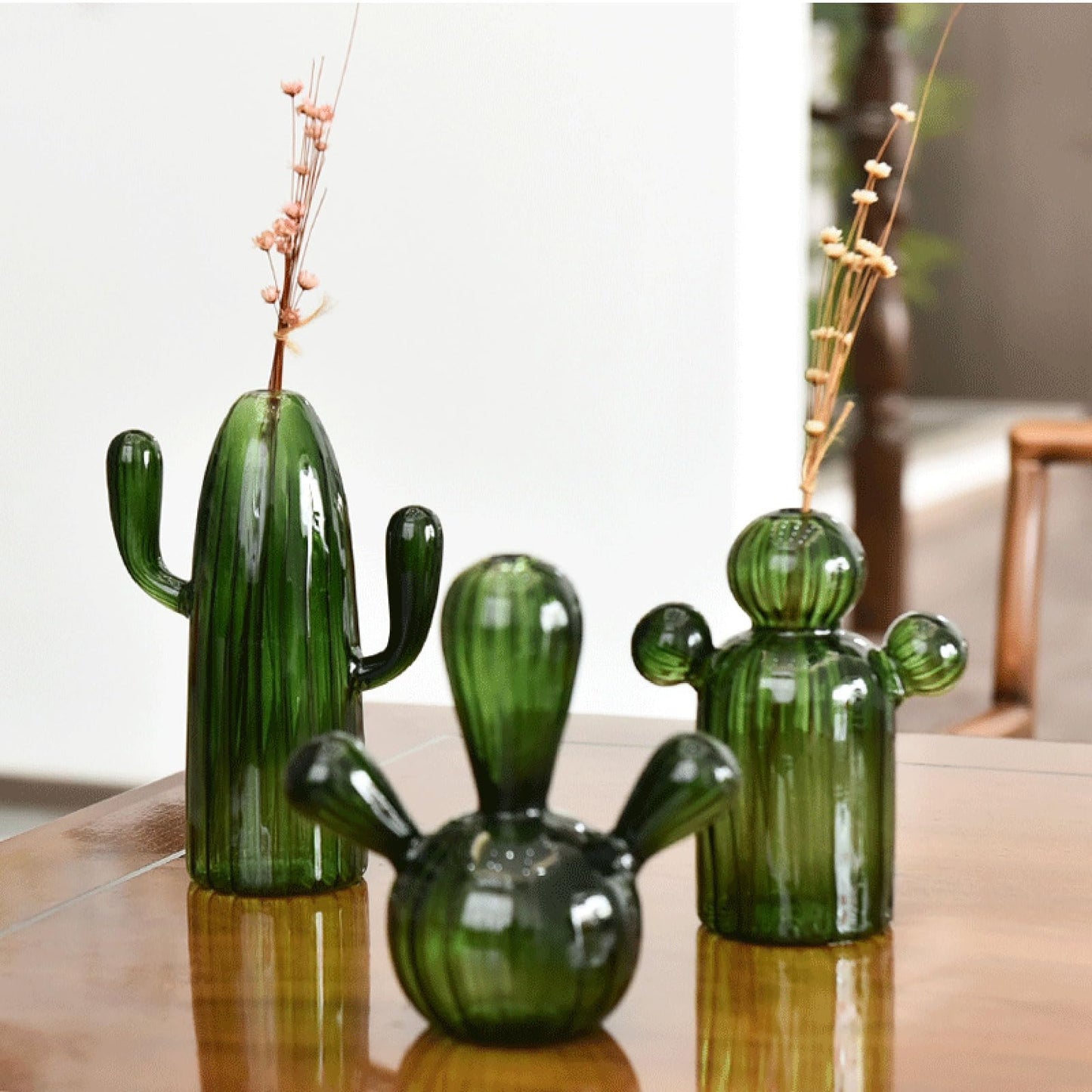 Cactus Glass Vase Flower Plant Flowerpots Decorations Home Hydroponics Terrariums Flower Arrangement Flowerpots Livingooms Decors Cactus
