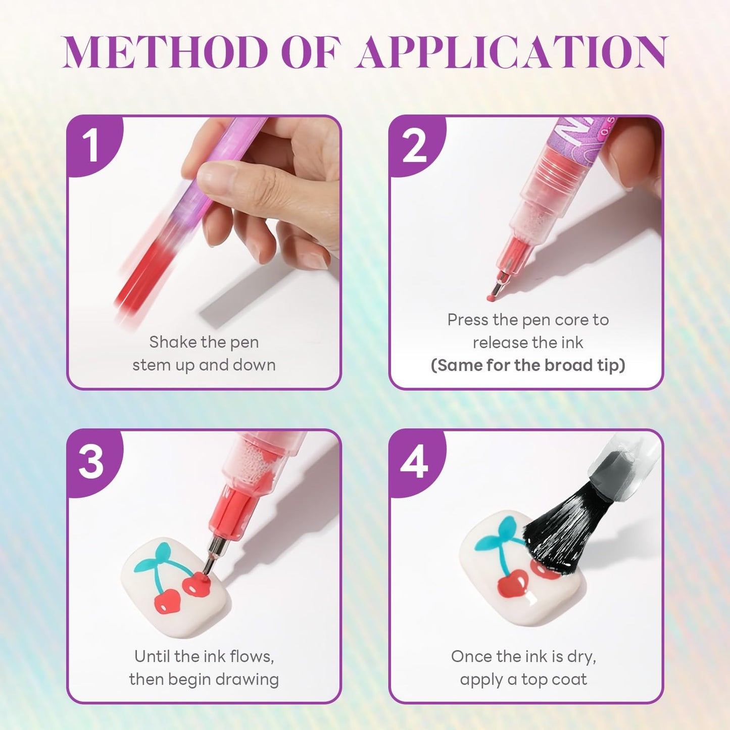 12 Colors Nail Art Pens 0.5mm & 0.7mm Nail Polish Pen Nail 2 Boxes Markers Doodle Pen Quick Dry Waterproof Nails Art Tools for Painting Point Liner DIY Manicure（Attachment 24 Pcs Template Stickers）