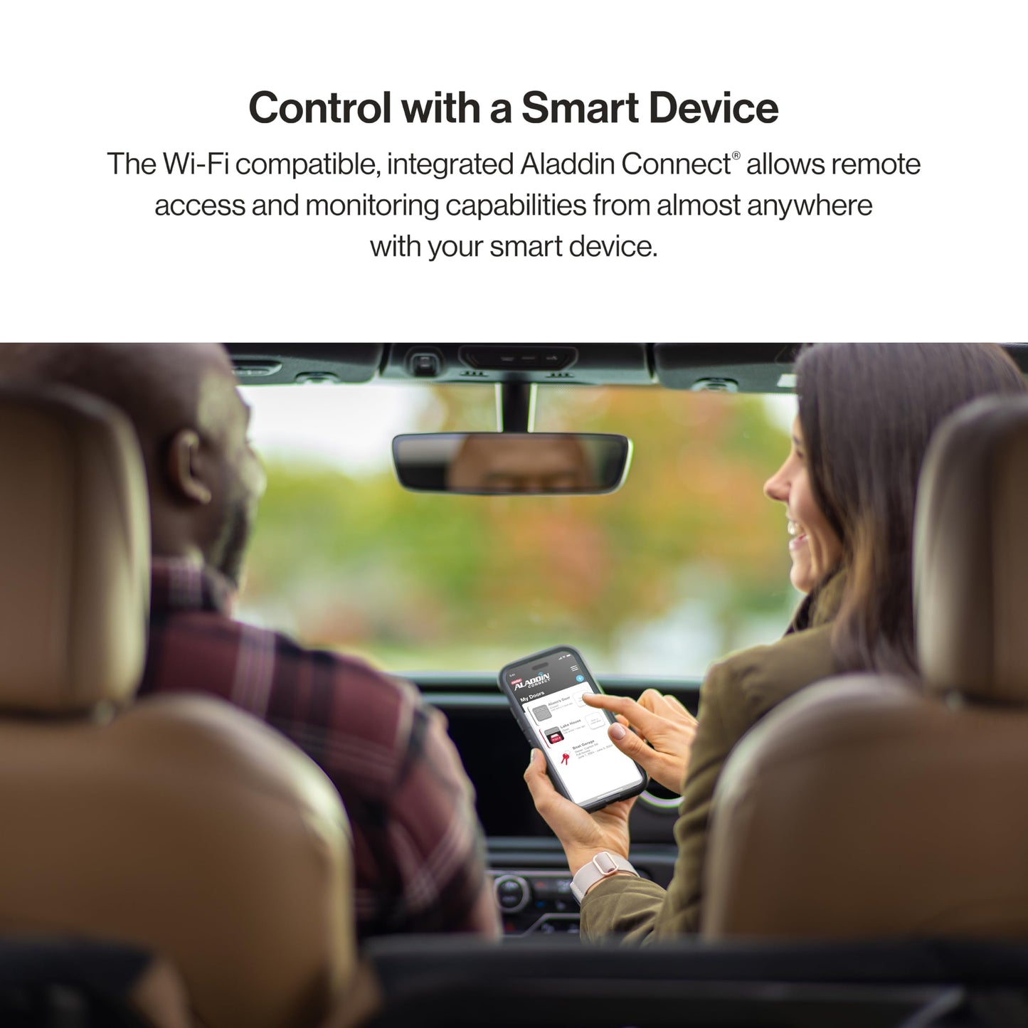 Genie 6172H-O Wall Mount Smart Garage Door Opener with Aladdin Connect, Wall Mounted Compact Space Saving Opener