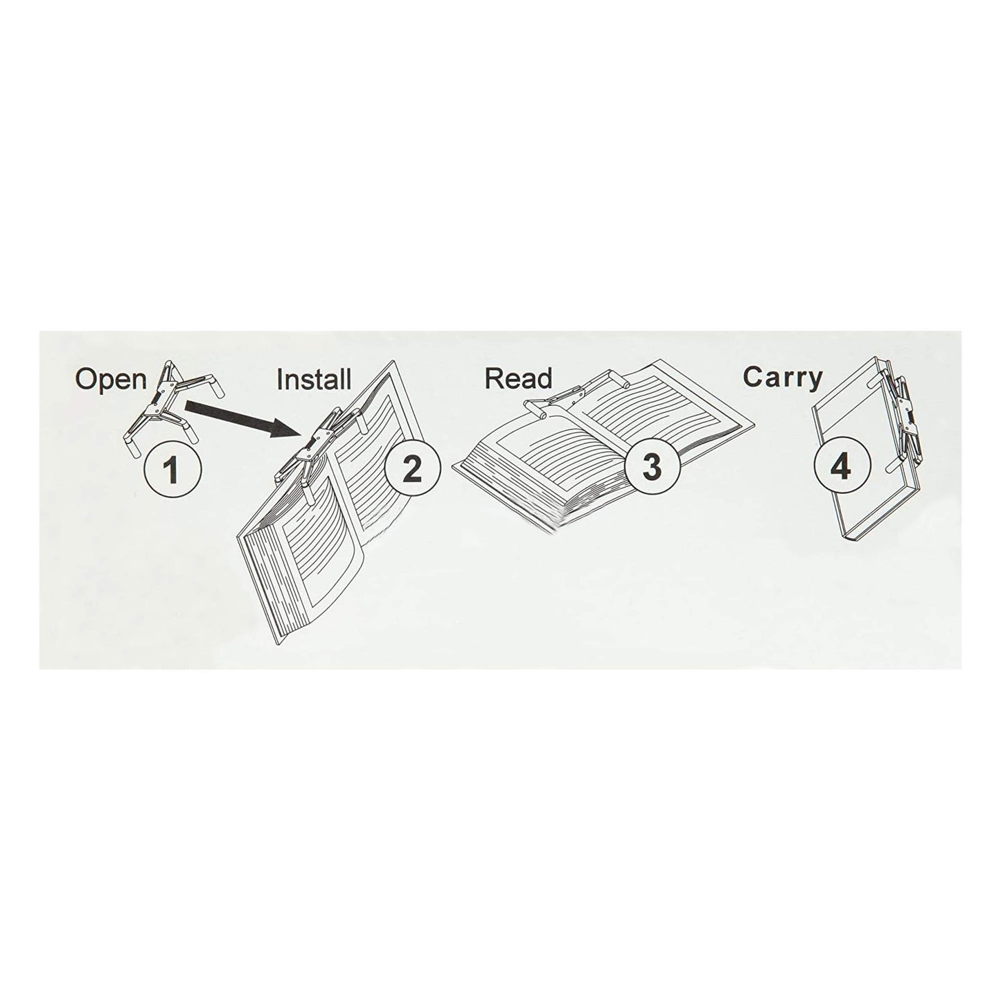 FlipKlip Portable Book Page Holder for Hands Free Reading in Bed, on the Go - Works on Hardcovers, Paperbacks, Magazines, Piano and Recipe Books
