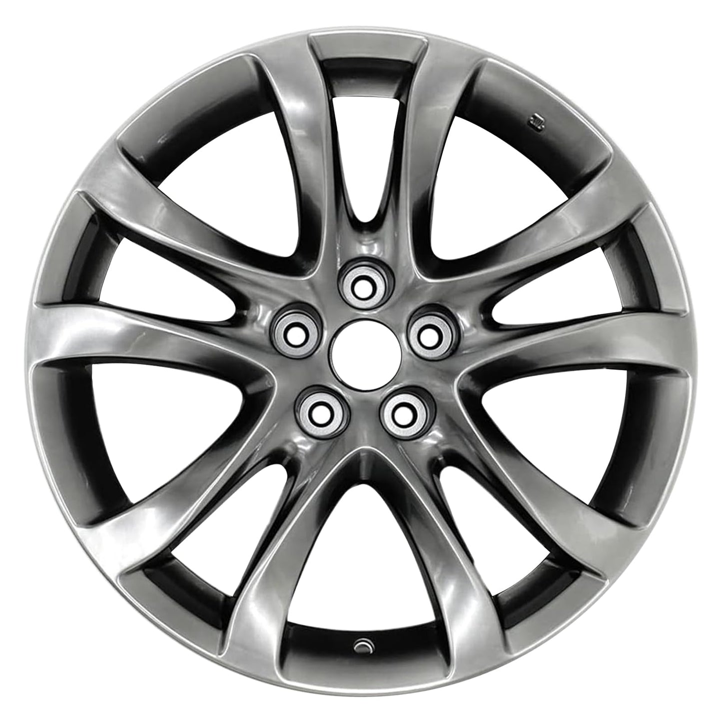 LUNEGUE New 19x7.5 New 19 Inch 19" Aluminum Wheel Rim Fits for 2014 2015 2016 2017 Mazda 6 Bright Dark Silver New Single Replacement Rim