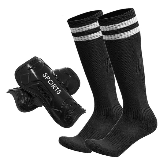 AITUSI Soccer Shin Guards with Socks for Kids Youth, PP Shell & EVA Cushion Shin Pads, Shock Absorption Protective Soccer Equipment for 3-15 Years Boys Girls, Training & Matches