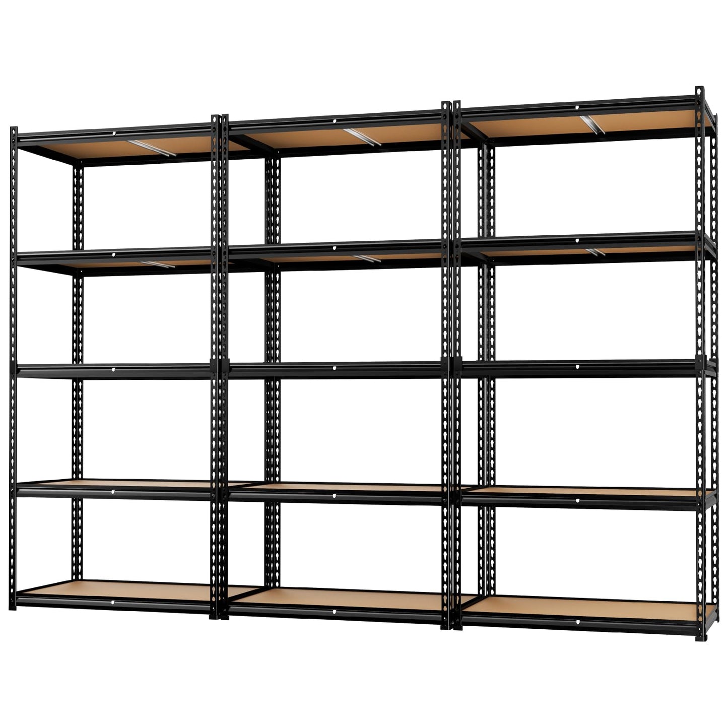 LEVELEVE 5-Tier Heavy Duty Storage Shelving Unit, 2000 lbs Capacity, Adjustable Metal Utility Shelf, 48" L x 18" W x 73" H for Garage, Kitchen, Pantry, Basement, Bathroom, Laundry,3 Pack