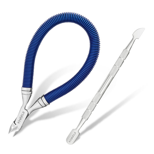 Cuticle Trimmer – Professional Stainless Steel Cuticle Nippers and Cuticle Remover with Cuticle Pusher for Manicure and Pedicure.