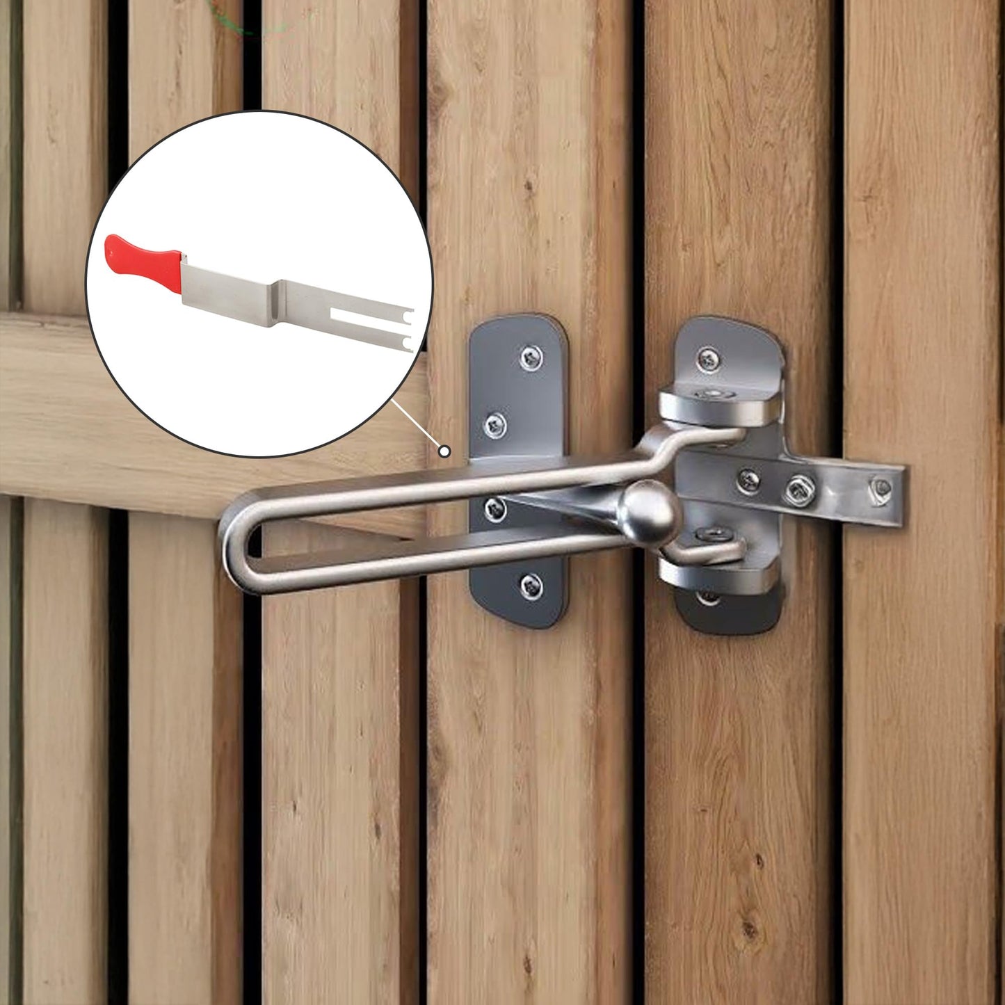 FHC Emergency Access Tool, Stainless Steel Material, Stainless Steel Finish, Universal Door Unlock Design, Rubber Grip Sleeve for Service and Maintenance Applications