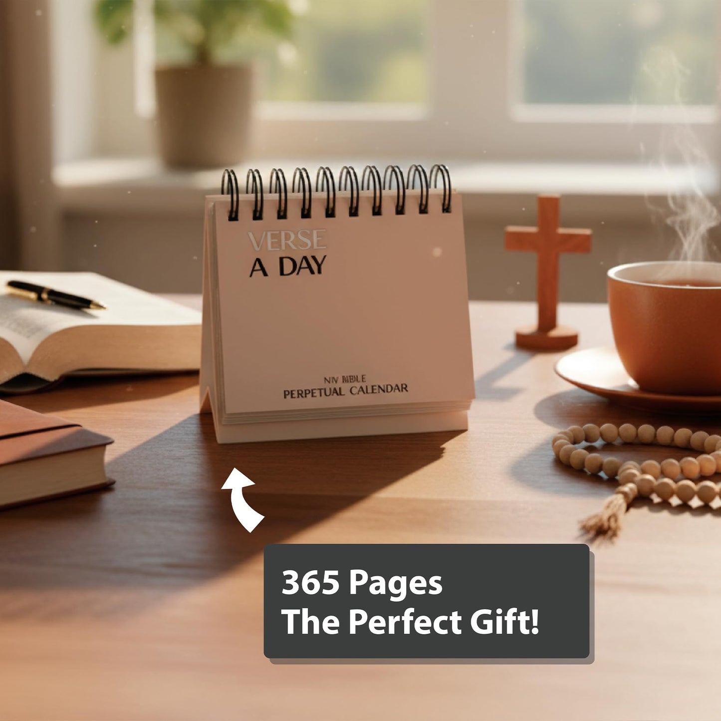 Verse A Day Perpetual Calendar | Enjoy it Year After Year, 365 Christian Verses from the NIV Bible to Inspire Your Daily Devotional, Positive Inspirational Religious Daily Verses for Men & Women