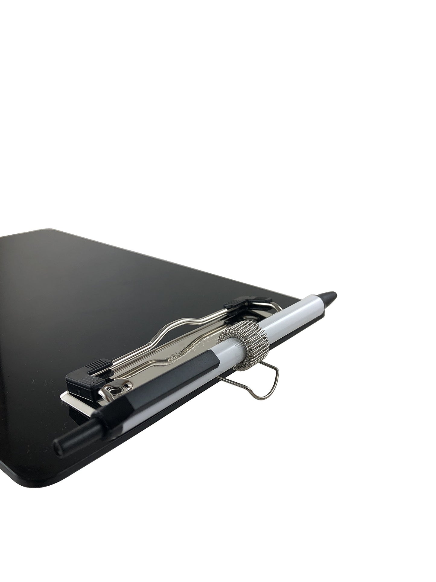 Trade Quest Small Memo Clipboard 6'' x 9'' Pen Holder Clip Plastic (Black) (Pen Included) (Pack of 6)