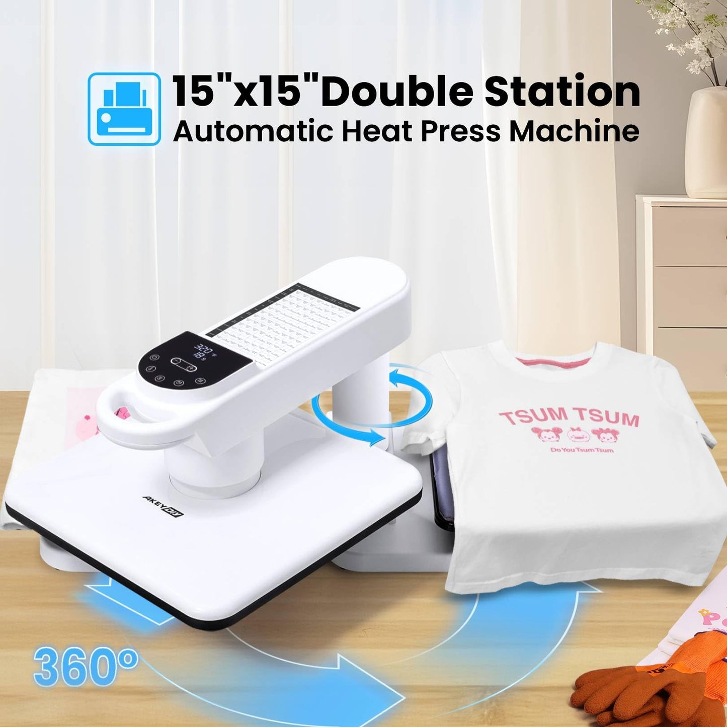 Heat Press Machine, Large Heat Press Digital Control Heat Transfer Machine for T Shirts