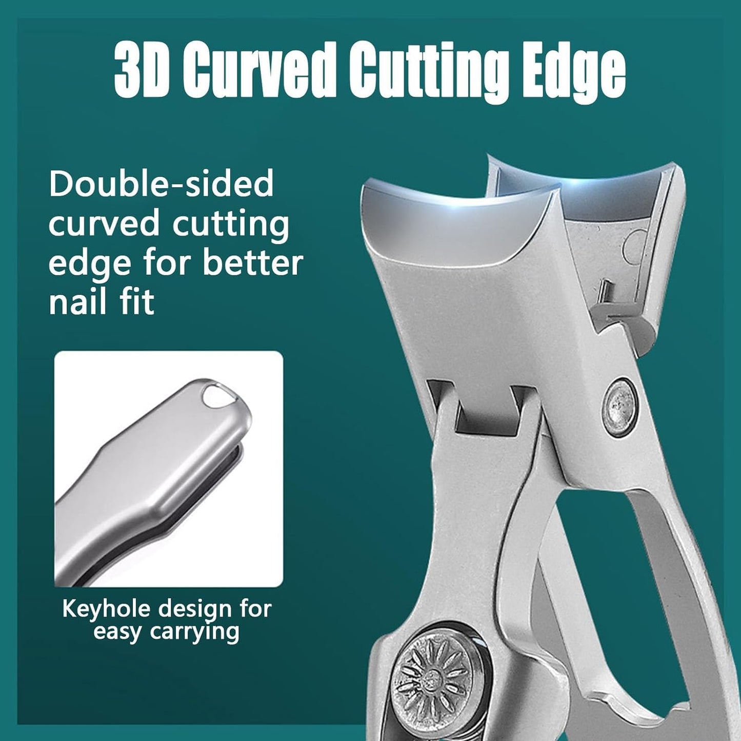 Ynyjzz Luxgrip Nail Clippers, Sherum Nail Clipper, Satismoon Nail Clipper, German Nail Clippers for Men, Nail Professional Nail Clippers with Catcher, Ultra Comfort Clip Nail Clippers for Men (Black)