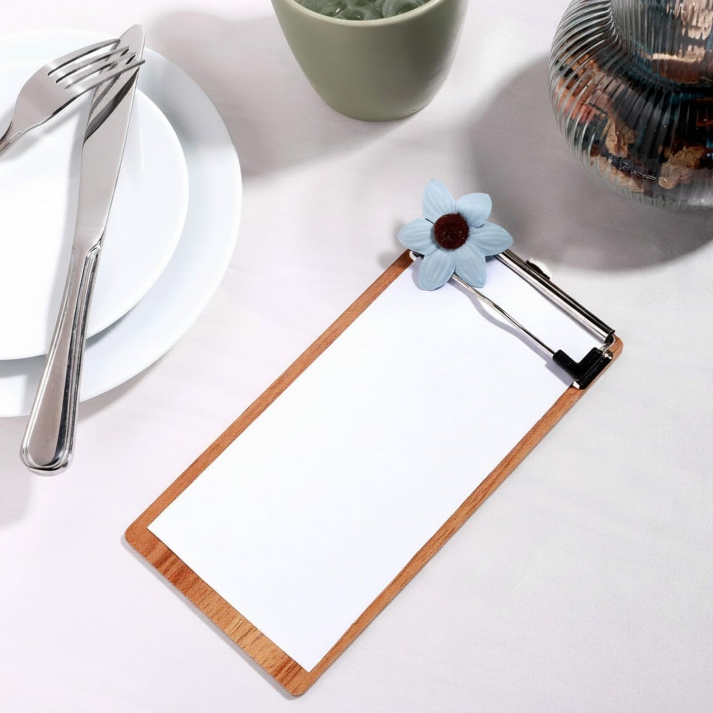 Epakh 40 Pcs Mini Clipboard Small Clipboards Wooden Half Page Clipboard Wood Check Presenters Kids Clipboards for Restaurant School Waitress Guest Server Books Menu Holder, 8 x 4 Inch