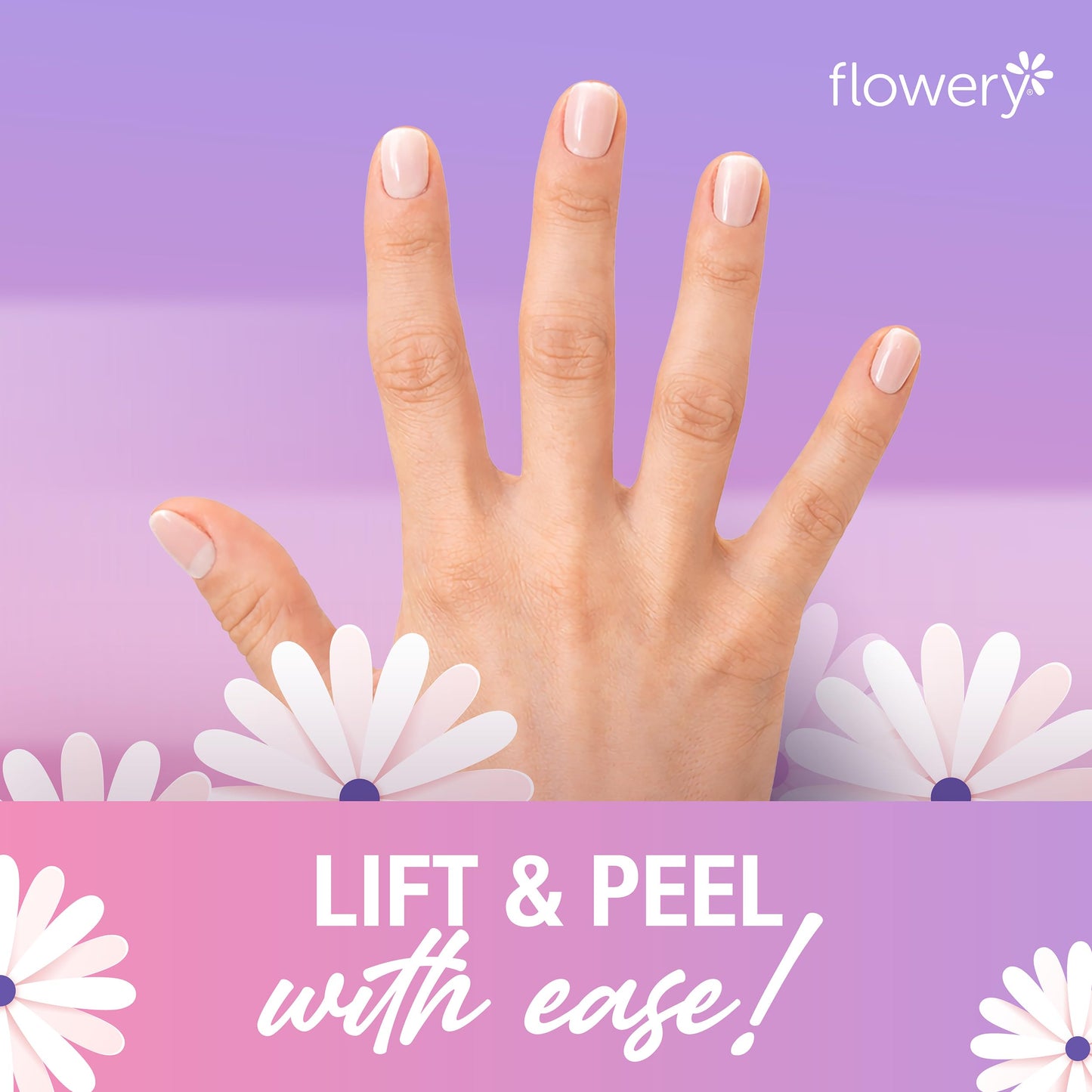 Flowery Pro Artificial Nail Removal Kit – Gel Nail Polish Remover Kit with Rose Cuticle Oil, Buffer, Mini Files, & Pre-Soaked Polish Wraps, DIY Manicure Set