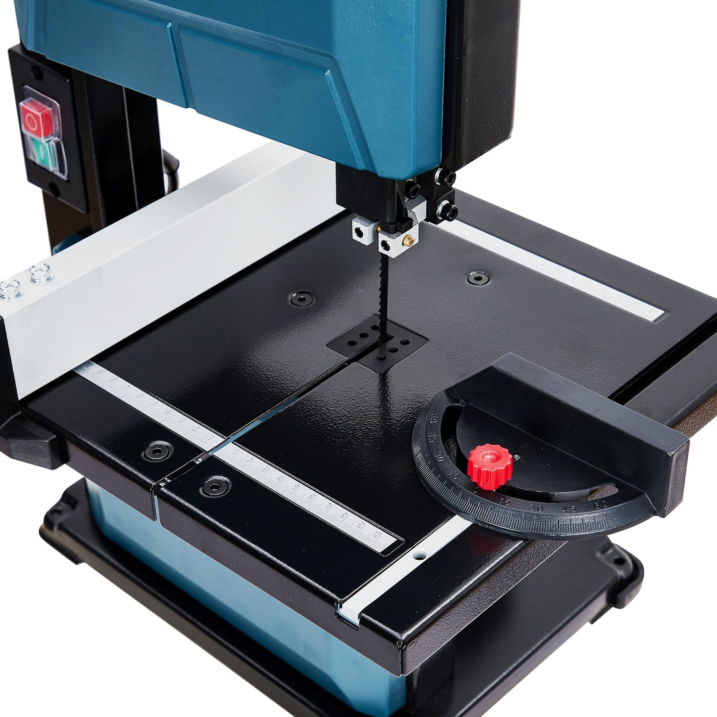 Towallmark Bandsaw, 3-Amp & 8-Inch Band Saw, 1800FPM Benchtop Bandsaw with Removable Safty Key, 0-45 Tilting Range, Saw For Cutting Wood with Fence and Miter Gauge, Band Saws for Woodworking
