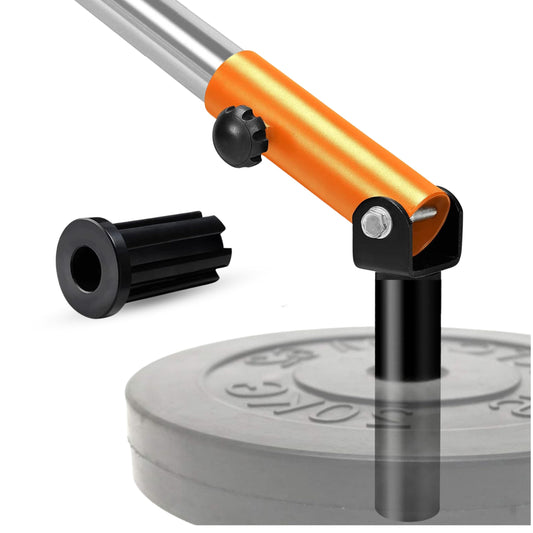 Yes4All Landmine Attachment for 1" & 2" Barbells with Weight Plate Holder, 360 Swivel & Heavy Duty Steel Construction for T-Bar Rows, Presses & Storage, 8"x4" Pivot Sleeve, Orange