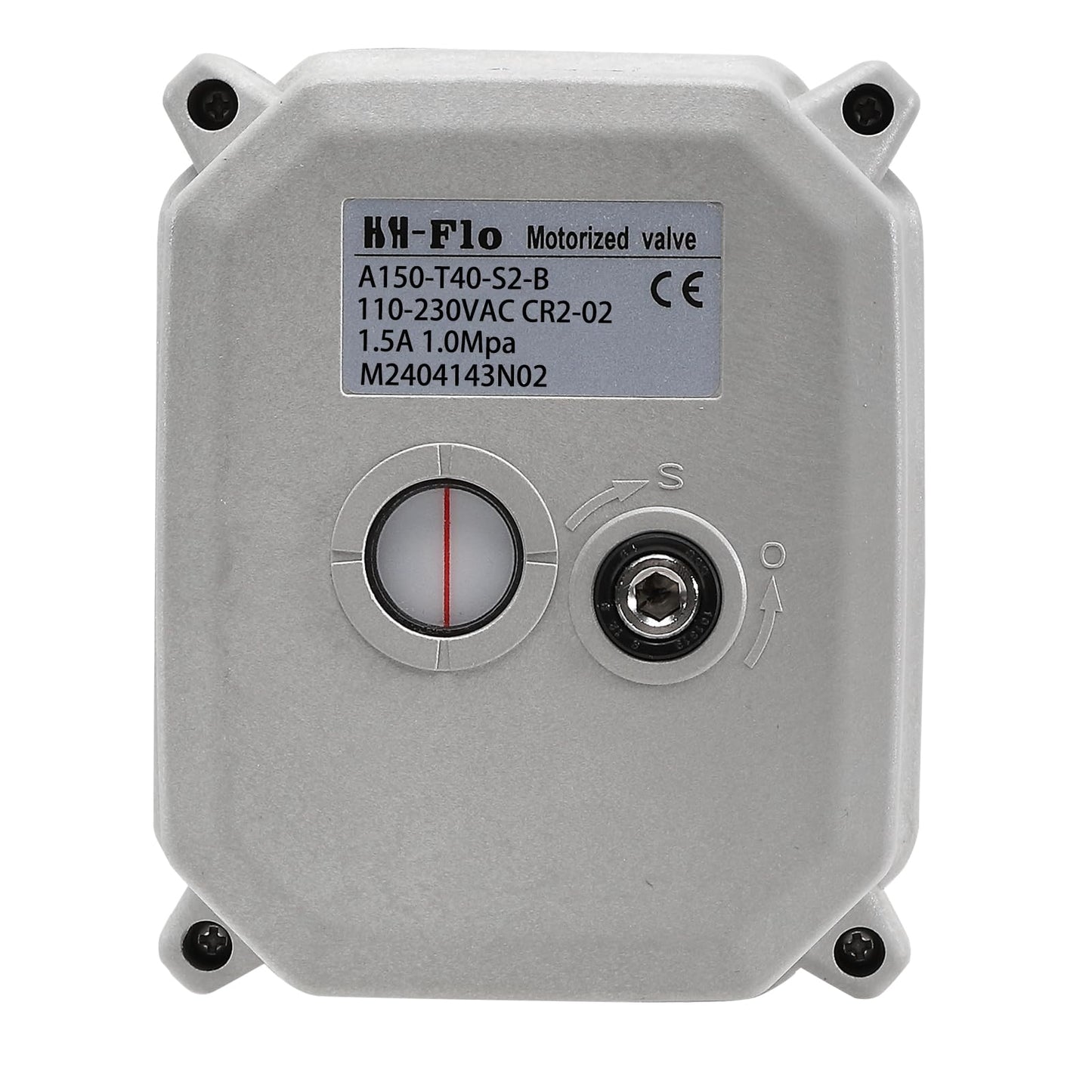 HSH-Flo 1-1/2 inch DN40 110-230VAC Normally Closed CF8/Stainless Steel 304 Manual Override Motorized Electrical Ball Valve With U.S. Plug