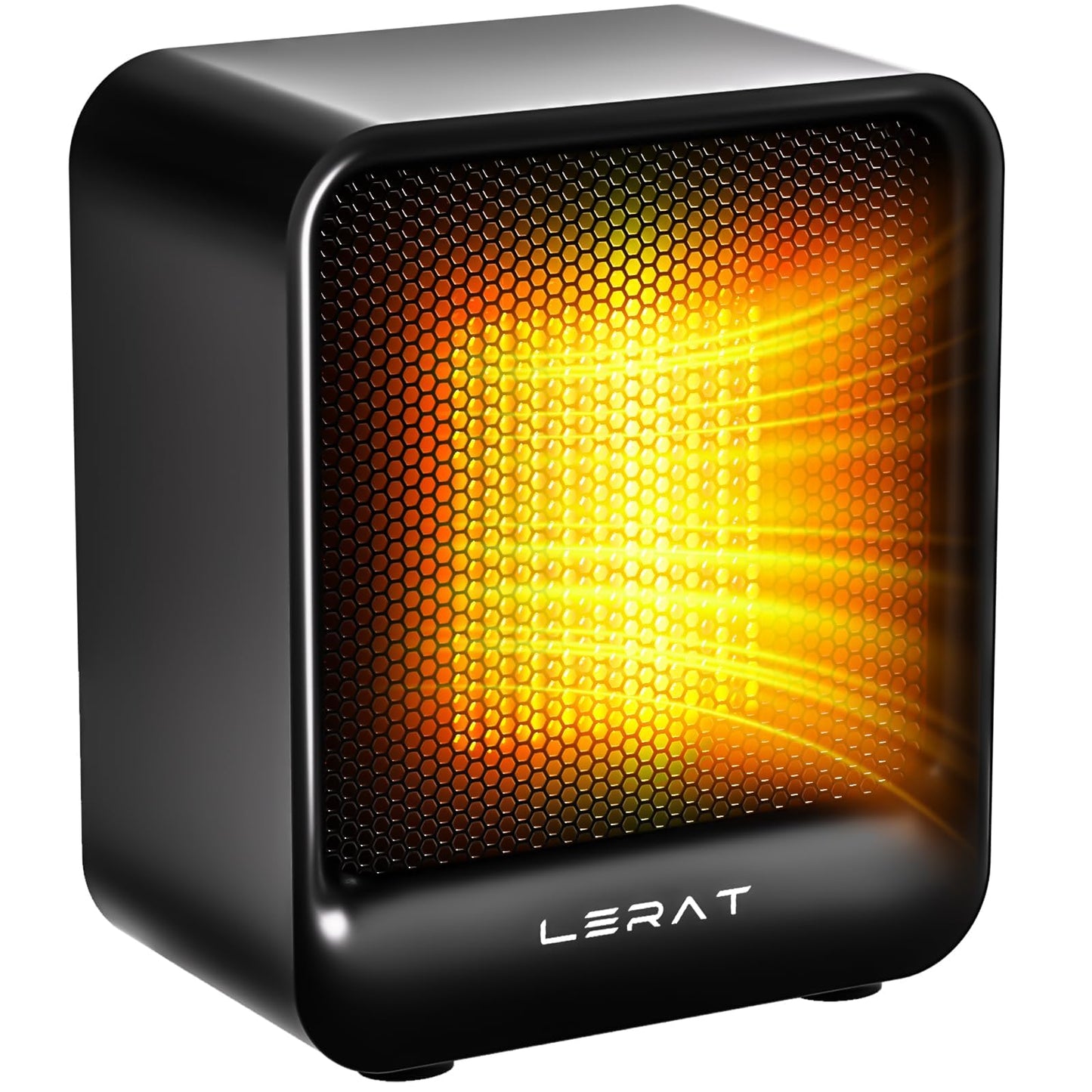 Lerat Space Heater, Portable Mini Heater for Indoor Use, 500W Fast Heating Small Desk Heater with Overheating & Tip-Over Protection, Lightweight Electric Heaters for Office, Home, Camping (Black)